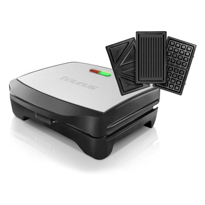 Sandwichera Taurus Miami Premium 900W negra de acero inoxidable 