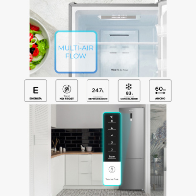 Frigorífico combi 201x60 E Inox