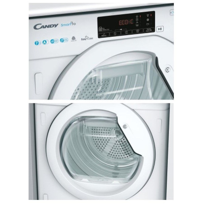 Secadora integrable Candy BCTDH7A1TES, Blanco, 7 kg, Bomba de calor, A+