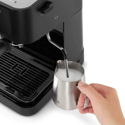 Cafetera express De’Longhi STILOSA EC235.BK, Negro, 15 bares de presión, 1100 W, café molido y monodosis