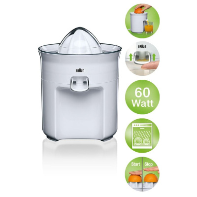 Exprimidor Braun CJ3050, Blanco, 60 W